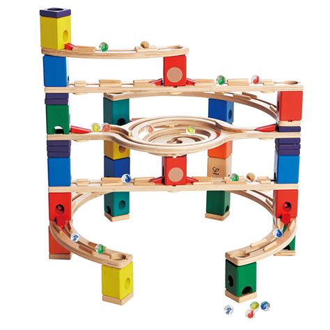 small wooden marble run